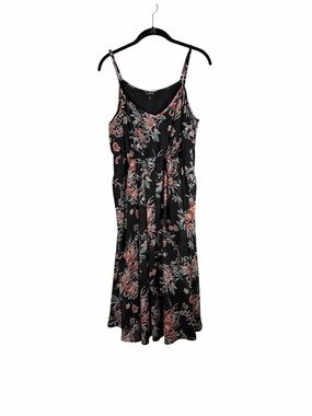 Torrid Black Floral Sleeveless Midi Dress V Neck Plus Size 0X